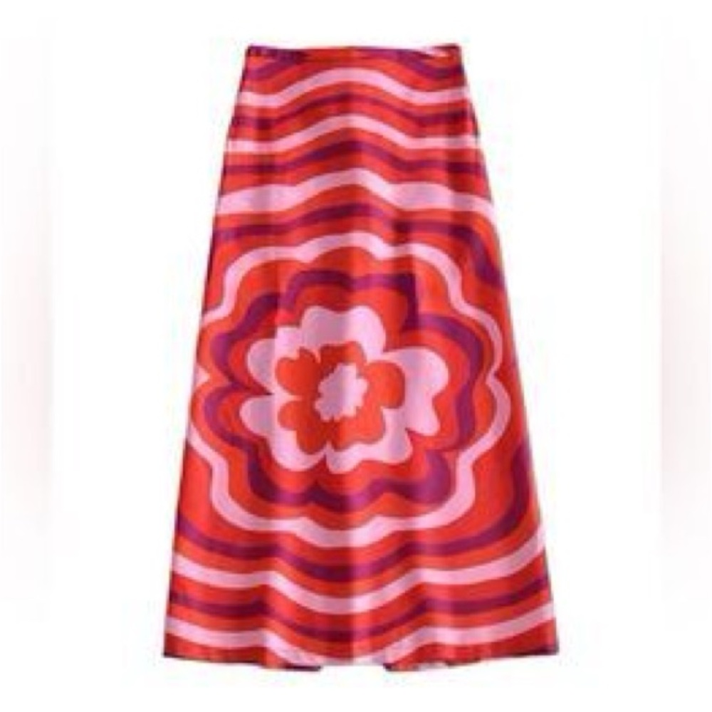 Zara linen floral skirt
